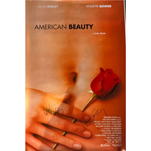 American Beauty cast signed movie poster