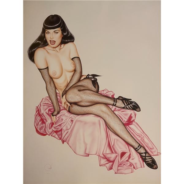 Bettie Paige Olivia De Beradinis facsimile signed print