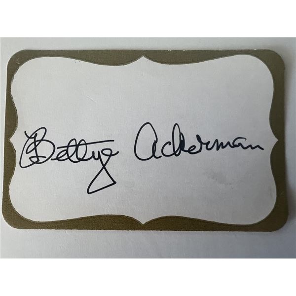 Bettye Ackerman original signature