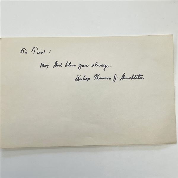 Thomas Gumbleton signed notec