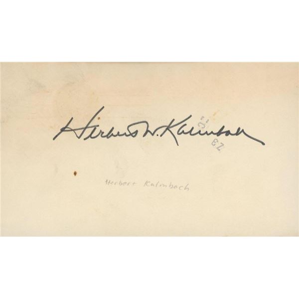 President Nixons  Attorney Herbert Kalmboch signature cut