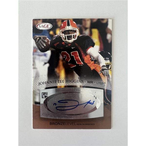 UTEP Miners Johnnie Lee Higgins signed autograph card