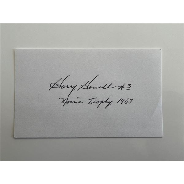 Harry Howell original signature