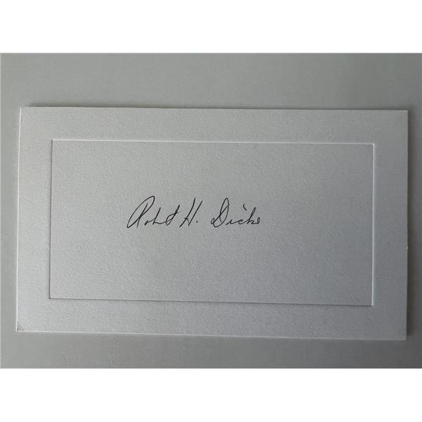 Physicist Robert H. Dicke original signature