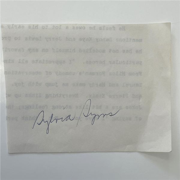 Sylvia Syms_x000d_  original signature
