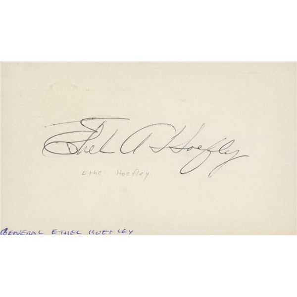 Brig.-Gen. Ethel Ann Hoefly signature cut