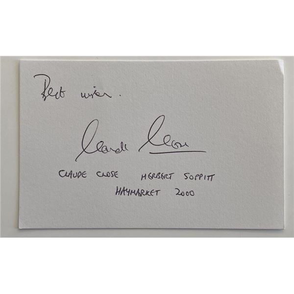 Claude Close original signature