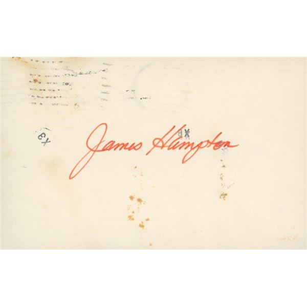 F Troop James Hampton signature cut