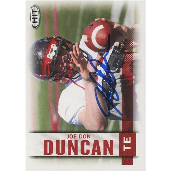 Joe Don Duncan signed trading card