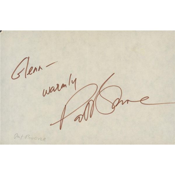 The Greatest Story Ever Told Pat Boone signed note