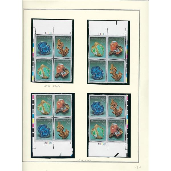 Minerals stamp blocks 16 x 29 cent stamps