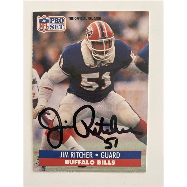 Buffalo Bills Jim Ritcher 1991 NFL #82 signed trading card