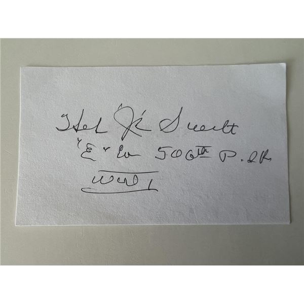 WWI Herbert J Suerth Jr original signature