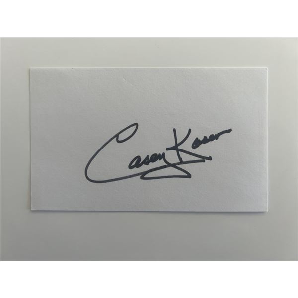 DJ Casey Kasem original signature