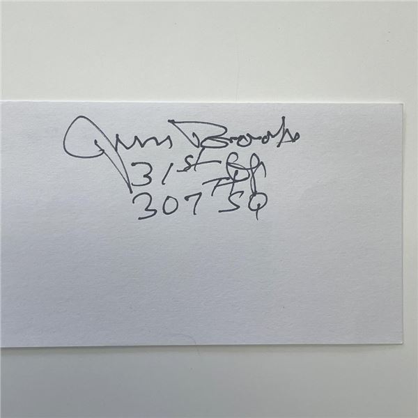 Lt. James Brooks USAF (Ret.) original signature