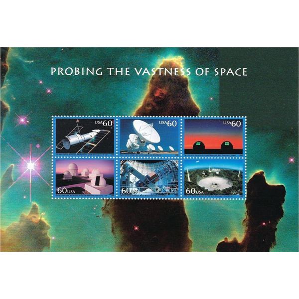 Probing the Vastness of Space stamps collector's sheet