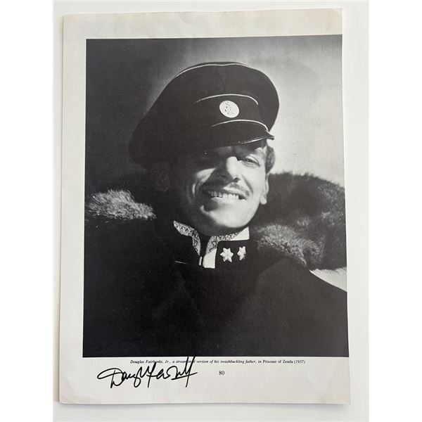 Prisoner of Zenda Douglas Fairbanks Jr. signed promo photo