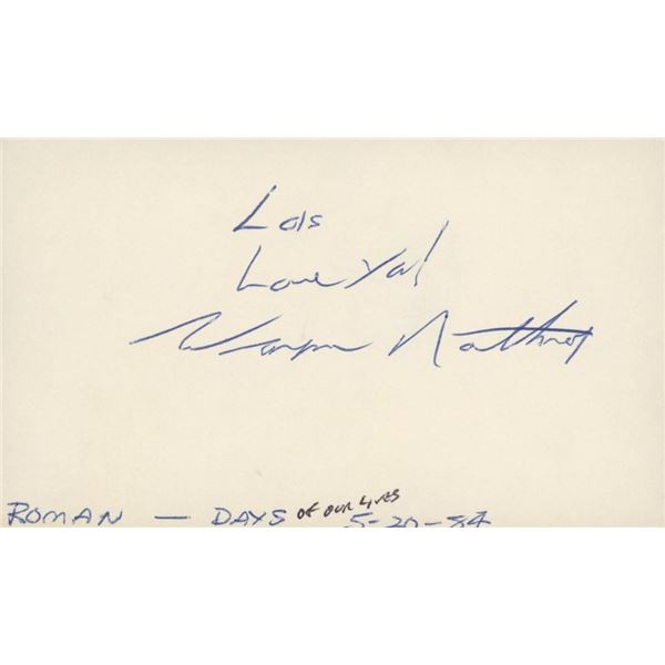 LA Law Wayne Northrop signed note