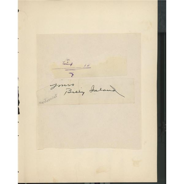 Cartoonist Billy Ireland signature cut