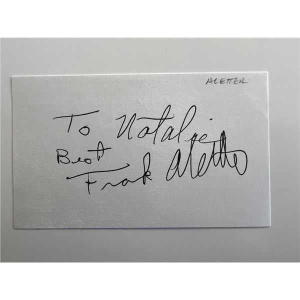 Frank Aletter original signature