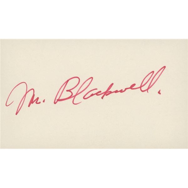 Mr. Blackwell signature cut