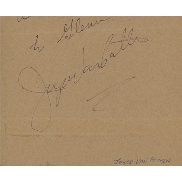 The Bad News Bears Joyce Van Patten signature cut