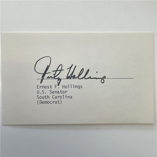 U.S. Senator Ernest F. Hollings original signature