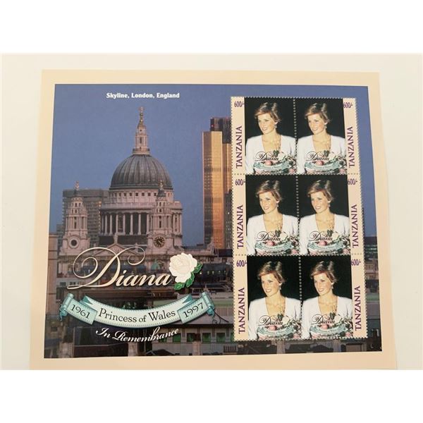 Tanzania Diana Princess of Wales commemorative stamp set