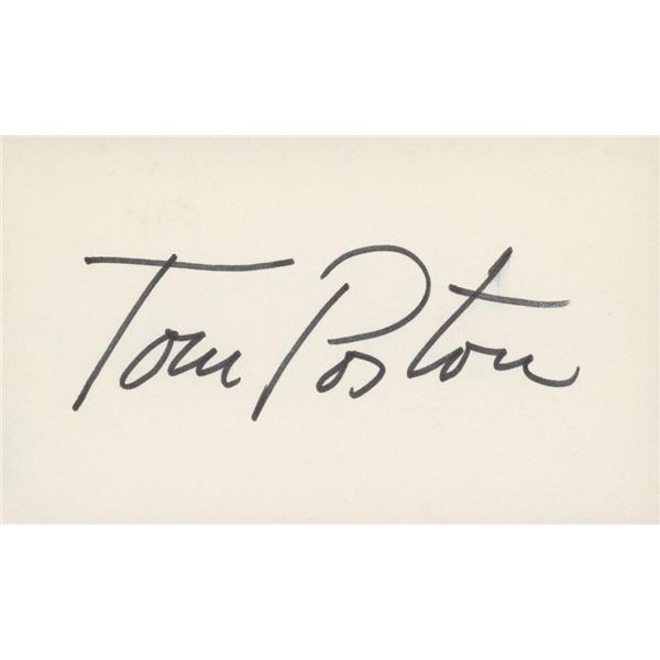 Tom Poston signature cut