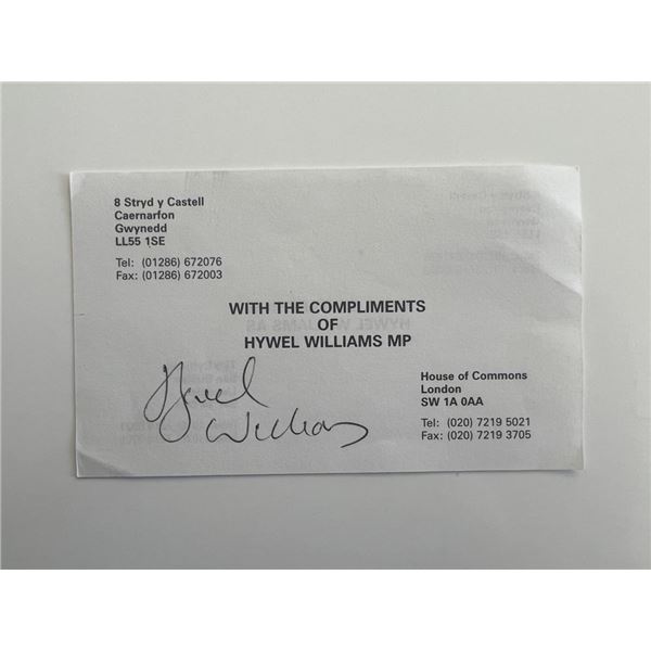 Member of Parliament of the United Kingdom Hywel Williams  original signature