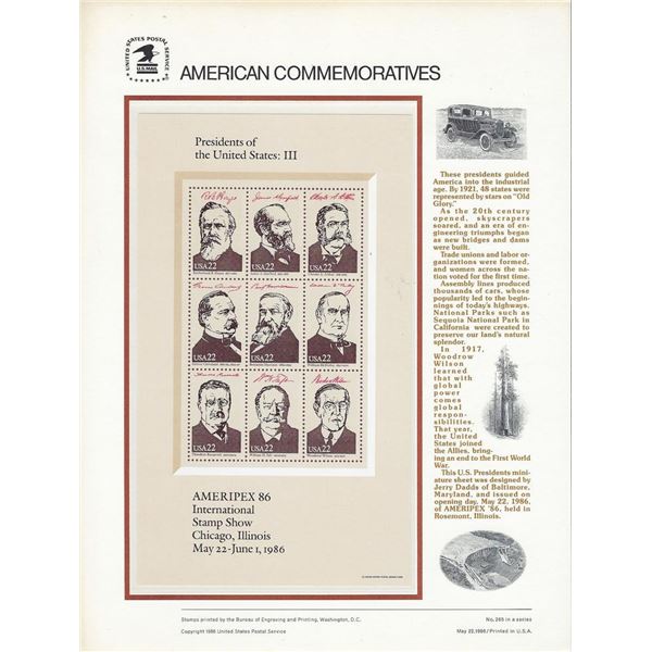 American Commemorative Stamps: Presidents of the United States Part III