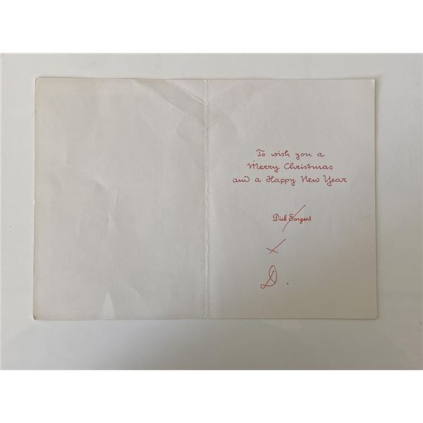Dick Sargent signed holiday card