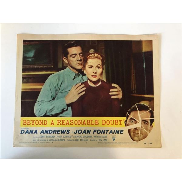 Beyond a Reasonable Doubt original 1956 vintage lobby card