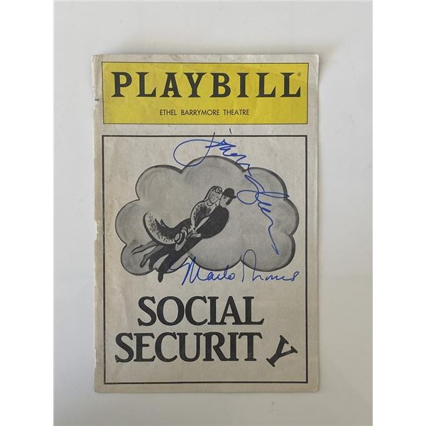 Social Security signed playbill cover