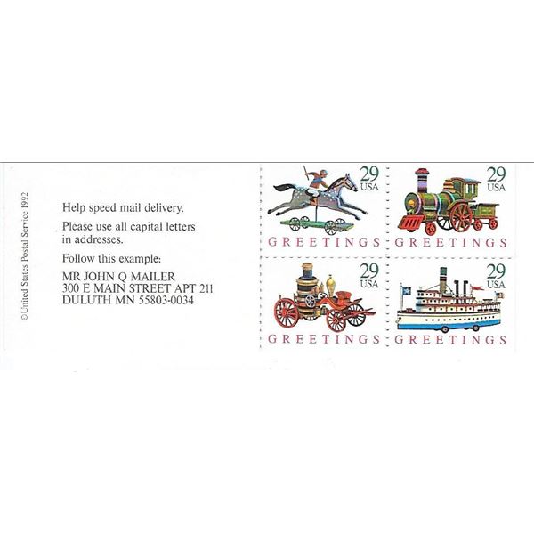 Christmas Greetings USA Stamp Book