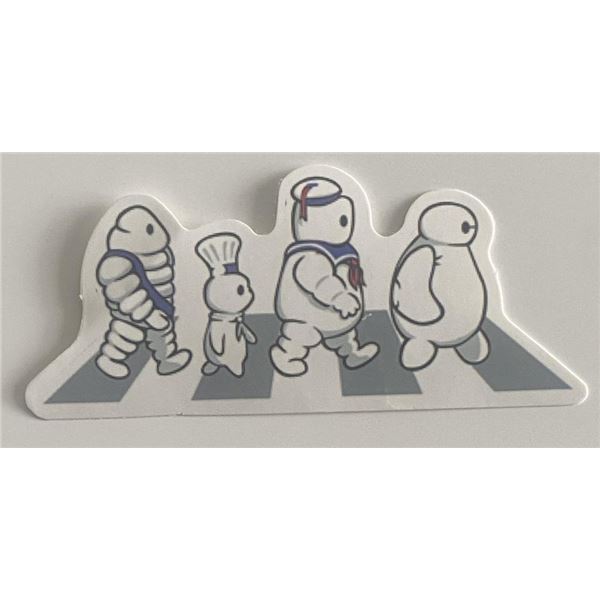 Michelin Man Pillsbury Doughboy "Abbey Road" inspired sticker