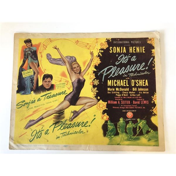 It's a Pleasure! original 1945 vintage lobby card