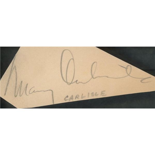 One Frightened Night Mary Carlisle signature cut