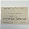 Image 1 : Max von Bahrfeldt signed card