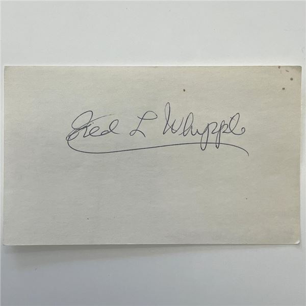 Astronomer Fred Lawrence Whipple original signature