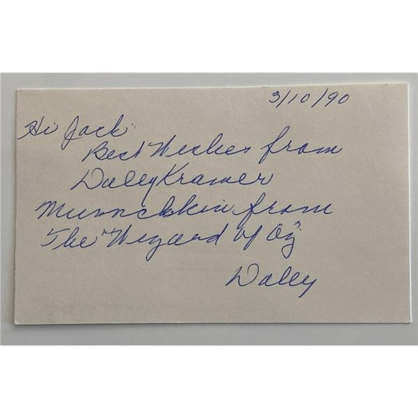 Dolly Kramer signed note
