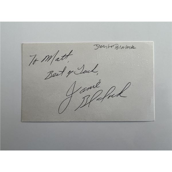 Jamie Bullock original signature