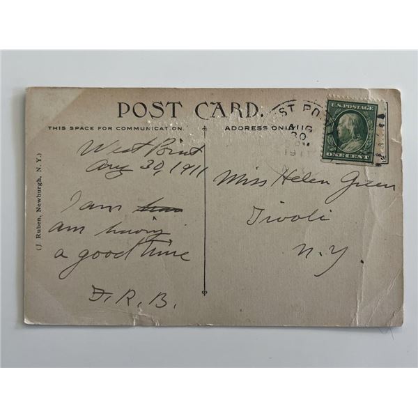 1911 West Point signed postcard