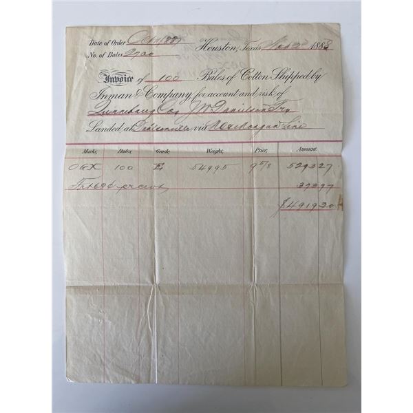 Vintage signed invoice