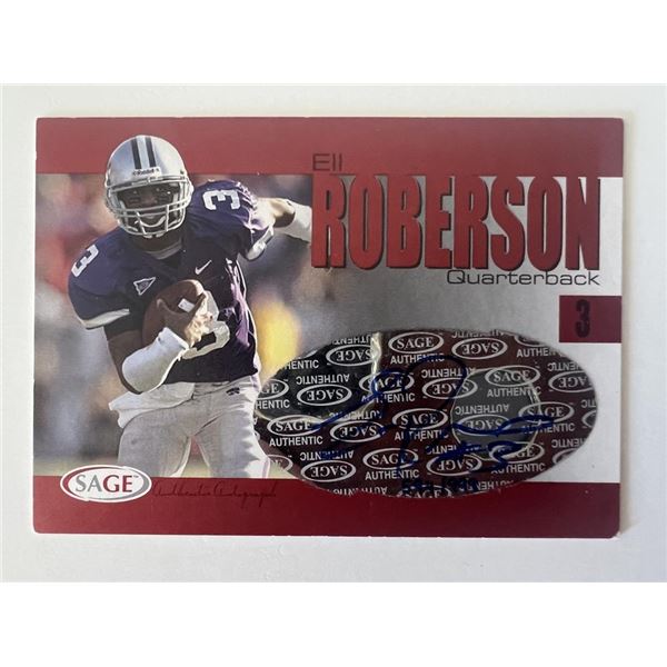 Kansas State Ell Roberson signed autograph card