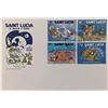 Image 1 : St. Lucia 1980  Disney Space Scenes First Day Cover