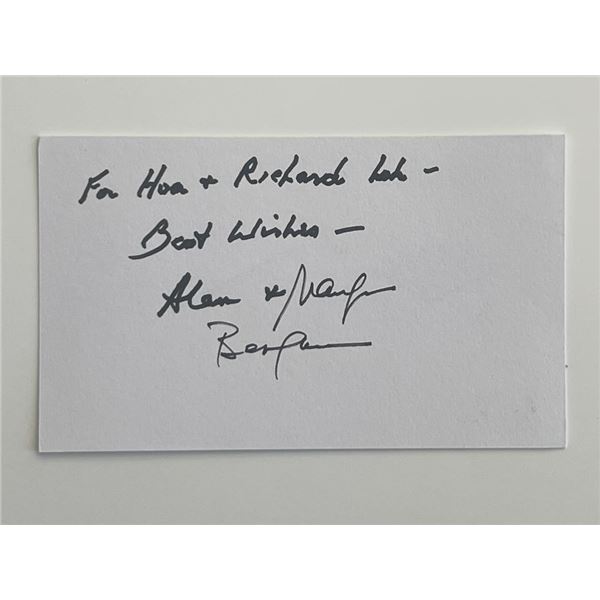 Alan and Marilyn Bergman signed note