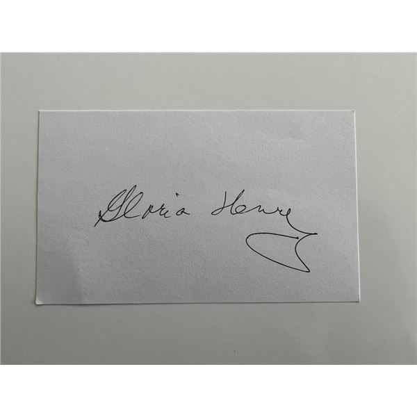 Gloria Henry original signature
