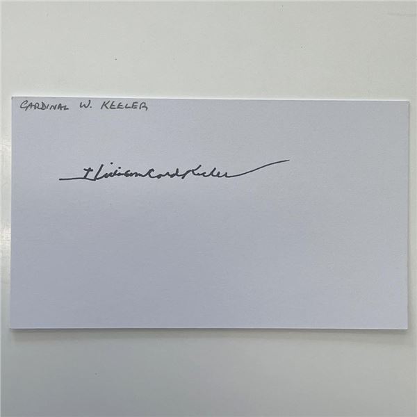 Cardinal William H. Keeler original signature