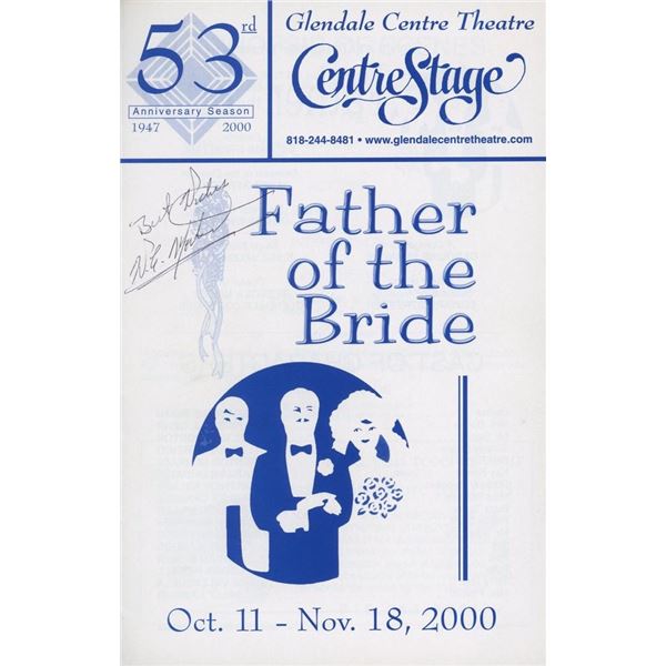 Father of the Bride W.C. Morton and Cast signed program